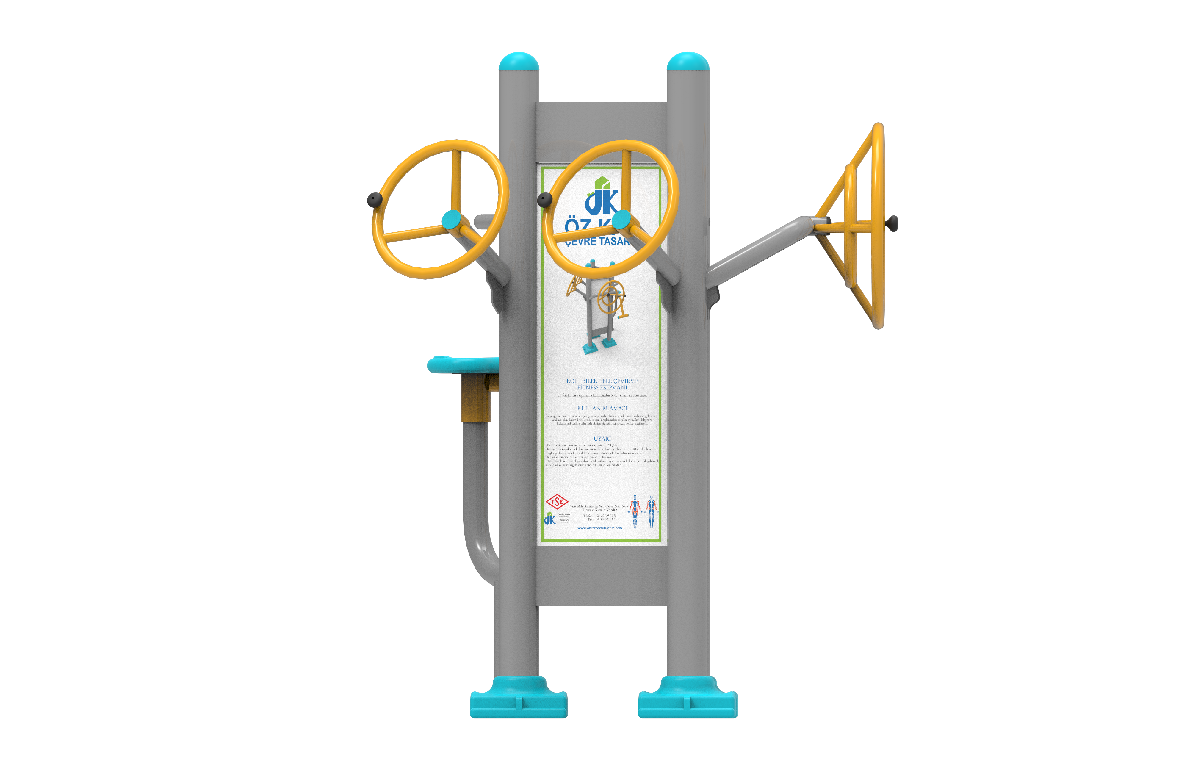 Kolbilek Cevirme ve Oturarak Belcevirme PF-301 | Dış Mekan Spor Aletleri | Erse Kent Mobilyaları